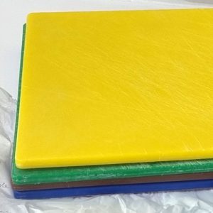 coloured chopping boards
